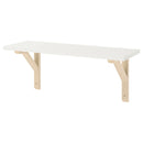 BURHULT/SANDSHULT wall shelf, white/aspen, 59x20 cm