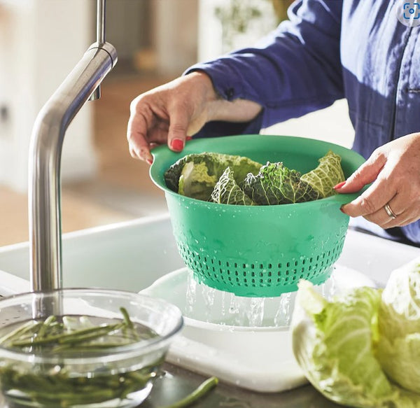 UPPFYLLD Colander, bright green, 24 cm