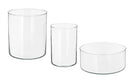 CYLINDER Vase/bowl, set of 3, clear glass