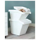 SORTERA Waste sorting bin with lid, white, 60 l