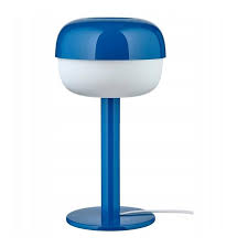 BLÅSVERK Table lamp, blue, 36 cm