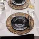 NÄTBARB Plate, black 24 cm