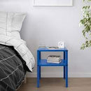 KNARREVIK Bedside table, bright blue, 37x28 cm