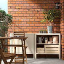 KOLBJÖRN Shelving unit in/outdoor, beige, 80x81 cm