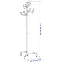 BONDSKÄRET Hat and coat stand, yellow, 175 cm