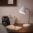 ISNÅLEN LED work lamp, white/brass-colour