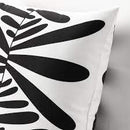 MAJSMOTT Cushion cover, off-white/black, 50x50 cm