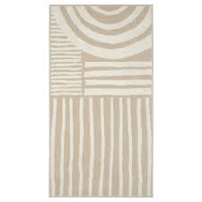 VEJSTRUP Rug, low pile, beige/white, 80x150 cm