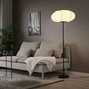 BYGGKORN Floor lamp, black/white