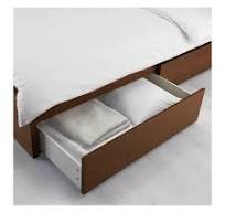 MALM Bed storage box brown