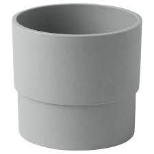 NYPON Plant pot, in/outdoor grey, 9 cm