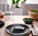 NÄTBARB Plate, black 24 cm