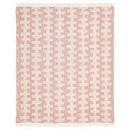 SLÅNSPINNMAL Throw, off-white/red-brown, 130x170 cm