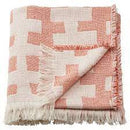 SLÅNSPINNMAL Throw, off-white/red-brown, 130x170 cm