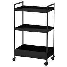 NISSAFORS Trolley, black, 50.5x30x83 cm