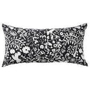 SANDMOTT Cushion, black/white, 30x58 cm