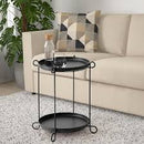 LIVELYCKE Tray table, black, 50 cm