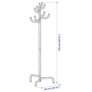 BONDSKÄRET Hat and coat stand, black, 175 cm