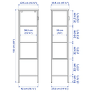 RUDSTA Glass-door cabinet, light green, 42x37x155 cm