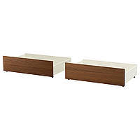 MALM Bed storage box brown