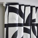 VINTEROXBÄR Curtains, 1 pair, white/black, 145x300 cm