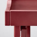 MARYD Tray table, dark red, 58x38x58 cm