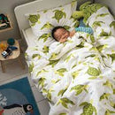 BLÅVINGAD Duvet cover and pillowcase, turtle pattern green/white, 150x200/50x60 cm