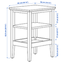 IDANÄS Side table, white, 46x36 cm