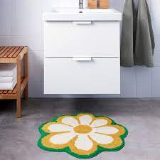 KÄRRKNIPPROT Bath mat, floral pattern/multicolor, 26 "