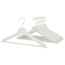 BUMERANG Hanger, white 8Pcs