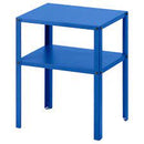 KNARREVIK Bedside table, bright blue, 37x28 cm