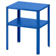 KNARREVIK Bedside table, bright blue, 37x28 cm