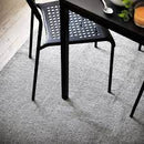 TIPHEDE Rug, flatwoven, black/natural, 155x220 cm