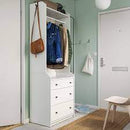 HAUGA Open wardrobe with 3 drawers, white, 70x199 cm