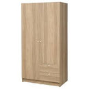 VILHATTEN Wardrobe with 2 doors and 2 drawers, oak effect, 98x57x190 cm