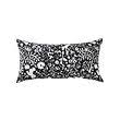 SANDMOTT Cushion, black/white, 30x58 cm