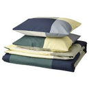 BRUNKRISSLA Duvet cover and 2 pillowcases, green/multicolour, 200x200/50x60 cm