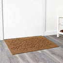 HÄNGBRO Door mat, flower natural colour/beige, 60x90 cm