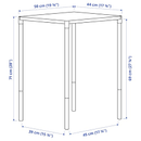 FEJAN Table, outdoor, gray, 50x44 cm