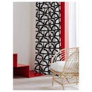 VINTEROXBÄR Curtains, 1 pair, white/black, 145x300 cm