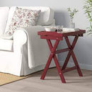 MARYD Tray table, dark red, 58x38x58 cm