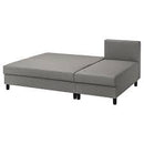 ÄLVDALEN 3-seat sofa-bed with chaise longue, Knisa grey-beige