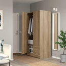 VILHATTEN Wardrobe with 2 doors and 2 drawers, oak effect, 98x57x190 cm