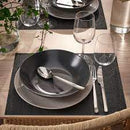 FLYGFISK Place mat, dark grey, 38x30 cm