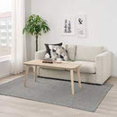 TIPHEDE Rug, flatwoven, black/natural, 155x220 cm