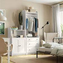 HAUGA Open wardrobe with 3 drawers, white, 70x199 cm