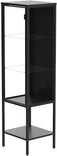 RUDSTA Glass-door cabinet, anthracite, 42x37x155 cm