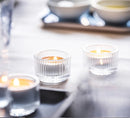 FINSMAK Tealight holder, clear glass, 3.5 cm