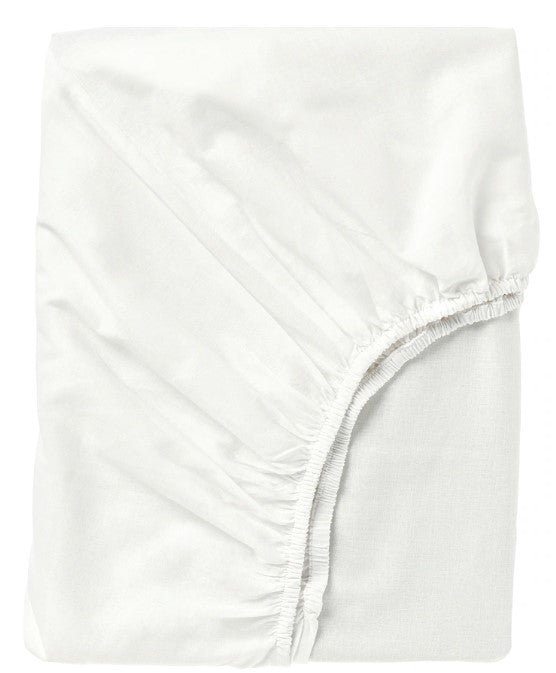 FÄRGMÅRA Fitted sheet, white, 180x200 cm