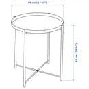 GLADOM Tray table, black, 45x53 cm